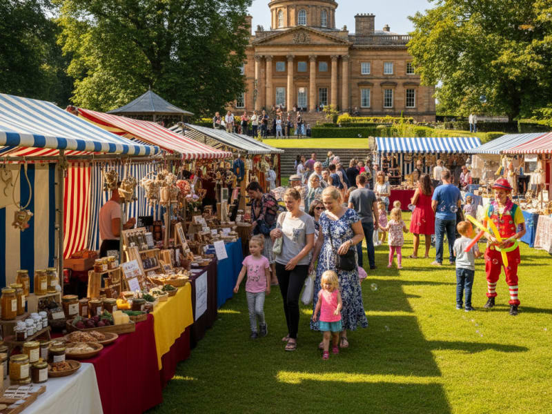 Artisan market at Gosford House with local crafts and food